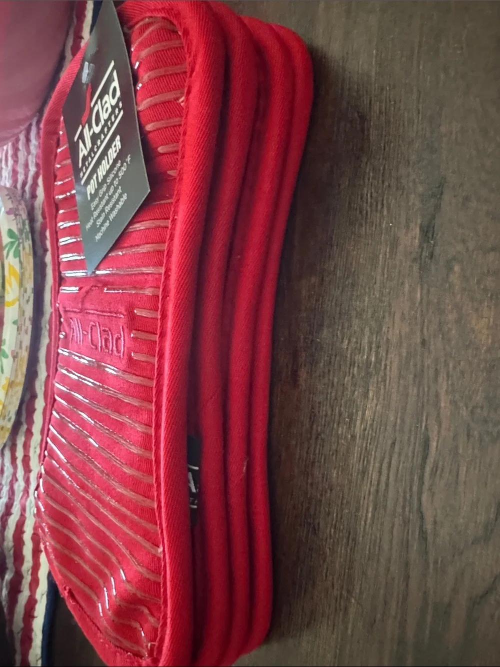 All-Clad Red Heat-Resistant Pot Holders - Set of 4